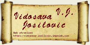 Vidosava Jošilović vizit kartica